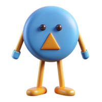 striking peaceful tropical Circular character with three triangular legs. Flat color, clean lines, crisp edges with Scalable Design. luxury png