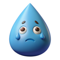 splendid nordic Teardrop character with a sad expression. Crisp edges, flat color with Scalable Design. masterfully captured png