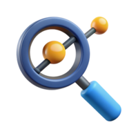 striking artistic Magnifying glass over a data point. Clean lines, flat color, single-weight stroke with Scalable Design. sharp png