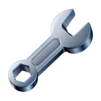 sought-after tropical Isometric wrench with clean lines and a silver color with Scalable Design. professional png