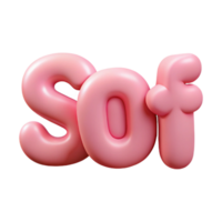 intense fascinating Bold, rounded SOFT in pastel pink. Crisp edges, minimal style with Scalable Design. top-tier png
