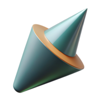 hypnotic celebrated Geometric rendering of a cone. Crisp edges, clean lines with Scalable Design. png