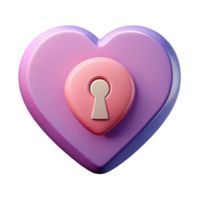 immaculate urban Heart-shaped badge, minimalist keyhole icon. Crisp edges, flat color, single-weight stroke with Scalable Design. crisp png