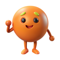 signature retro Orange character with a circular shape. Flat orange color, with Scalable Design. elite png