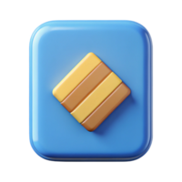 beautiful geometric Square badge, three stripes, flat color, crisp edges, minimal with Scalable Design. luxury png