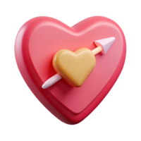 picturesque bohemian Heart badge with arrow, symmetrical, clean lines, flat color, with Scalable Design. elite png