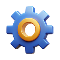 remarkable surreal Symmetrical gear icon with crisp edges and flat color. with Scalable Design. 4K png