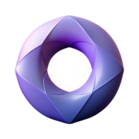 quintessential elegant Geometric silhouette of a torus. Crisp edges, flat color, with Scalable Design. elite png