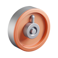 hypnotic avant-garde Flat color technical drawing of a pulley. Minimal design, clean lines with Scalable Design. crisp png