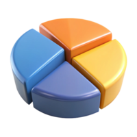 spectacular retro Pie chart divided into five segments, each a different flat color. Clean lines, with Scalable Design. gallery standard png