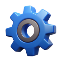 melancholic enchanting Flat color blueprint of a gear. Single-weight stroke, minimal design with Scalable Design. high resolution png