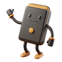impressive calm traditional Phone character with a simple button. Geometric, flat black color with Scalable Design. authentic png
