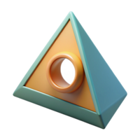 quintessential elegant Geometric triangle with a circle inside. Symmetrical design, clean lines, flat color with Scalable Design. premium png