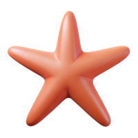 splendid playful retro Starfish with five points. Symmetrical, flat color, with Scalable Design. museum quality png