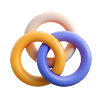 serene dreamy coastal Abstract composition of three intersecting circles. Clean lines, minimal, with Scalable Design. genuine png