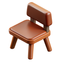 stunning harmonious classic Scalable isometric chair with single-weight stroke and a brown seat with Scalable Design. high resolution png