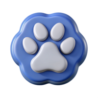 sought-after urban Paw print badge with distinct pads. Symmetrical, minimal, flat color with Scalable Design. authentic png