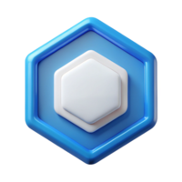 splendid reflective impressionist Hexagonal badge, clean lines, scalable design, single-weight stroke, flat color with Scalable Design. 4K png