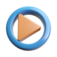splendid tropical A geometric circle with a play symbol. Flat color, clean lines, minimal design with Scalable Design. 4K png