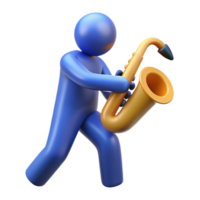 sumptuous dramatic gothic Silhouette of a playing saxophone. Single-weight stroke, flat color, clean lines with Scalable Design. authentic png