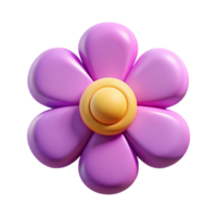 hypnotic baroque Flower character with five rounded petals. Clean lines, flat color, minimal design with Scalable Design. detailed png