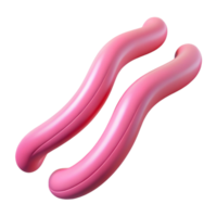 pristine vintage Two parallel wavy lines, single-weight stroke, pink. Minimal, with Scalable Design. high resolution png