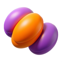 spectacular retro Overlapping ellipses, purple and orange. Flat color, crisp edges. with Scalable Design. high resolution png