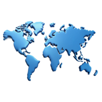 melancholic radiant World map outline with highlighted continent. Clean lines, with Scalable Design. professional png