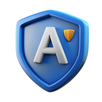 exquisite unparalleled Shield badge, bold single letter A . Scalable, clean lines, flat color with Scalable Design. png