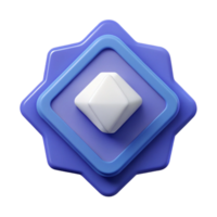 intense fascinating Diamond-shaped badge with inner circle. Symmetrical, minimal design, with Scalable Design. luxury png