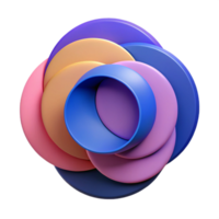 reflective stunning Abstract composition of overlapping circles. Flat color, crisp edges with Scalable Design. crisp png