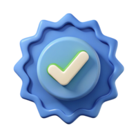 reflective wonderful Circular badge with a checkmark. Crisp edges, flat color, minimal with Scalable Design. expertly shot png