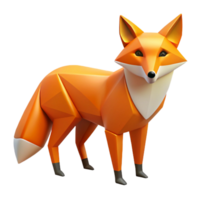 tranquil majestic Minimal geometric fox with clean lines and flat orange color with Scalable Design. masterfully captured png