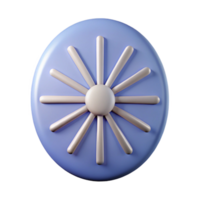 whimsical hypnotic Oval badge, geometric radiating lines. Crisp edges, minimal, flat color with Scalable Design. studio quality png