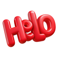 timeless avant-garde Bold, sans-serif HELLO with crisp edges and flat red color with Scalable Design. precision png