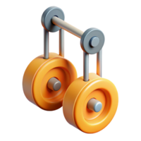 harmonious vibrant Scalable pulley system illustration, crisp edges, flat color with Scalable Design. ultra HD png