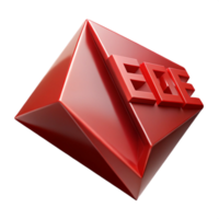 sought-after traditional Angular, sharp EDGE in deep red. Crisp edges, flat color with Scalable Design. top-tier png