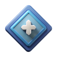 calm enchanting Diamond-shaped badge, centered cross. Crisp edges, minimal, single-weight stroke with Scalable Design. masterfully captured png