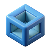 whimsical enchanting Geometric cube shape. Symmetrical design, clean lines, flat color with Scalable Design. fine detail png