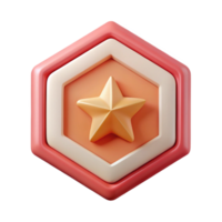 reflective pristine Hexagonal badge with a six-pointed star. Clean lines, scalable, symmetrical with Scalable Design. premium png