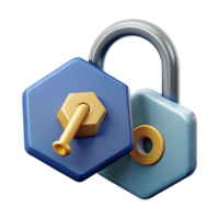melancholic gorgeous A geometric lock and key symbol. Flat color, single-weight stroke with Scalable Design. high quality png