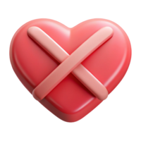whimsical impressive Heart-shaped badge with two intersecting lines. Single-weight stroke, scalable, clean lines with Scalable Design. authentic png