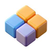 peaceful striking Four square boxes arranged in a grid. Symmetrical, flat color, clean lines with Scalable Design. top-tier png