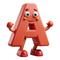 picturesque timeless Letter A character with arms and legs. Crisp edges, minimal design with Scalable Design. png