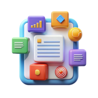 vibrant memorable A simple infographic layout with text boxes and icons. Crisp edges, flat color, with Scalable Design. png