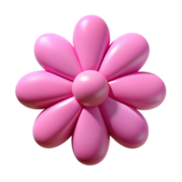 tranquil extraordinary Flower character with five rounded petals. Symmetrical, flat pink color with Scalable Design. professional png
