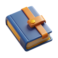sumptuous industrial Book character with simple cover, spine details. Clean lines, symmetrical, flat color with Scalable Design. top-tier png