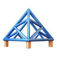 radiant nordic Flat color blueprint of a roof truss. Geometric, minimal with Scalable Design. impeccable png