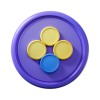 unparalleled industrial Circular badge, three intersecting circles. Flat color, minimal, crisp edges with Scalable Design. 4K png