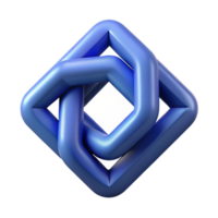 tranquil pristine Geometric symbol of unity. Interlocking squares. Crisp edges, single-weight stroke, with Scalable Design. exclusive png